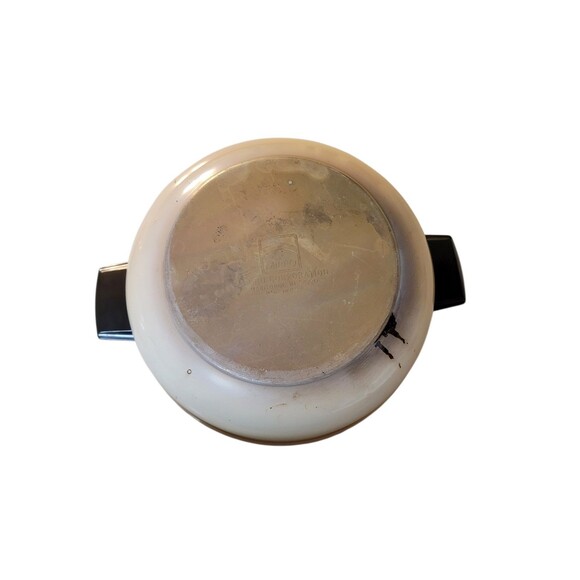 Vintage Mirro Bun Warmer Beige  Made in USA 2 Piece Set Pot Lid Retro Alum - Picture 9 of 10